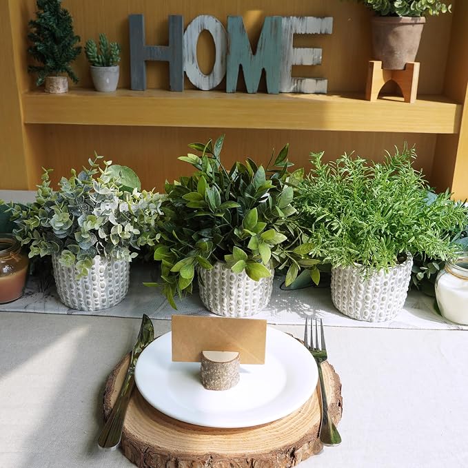 Winlyn 3 Pcs Artificial Potted Plants - Image 4