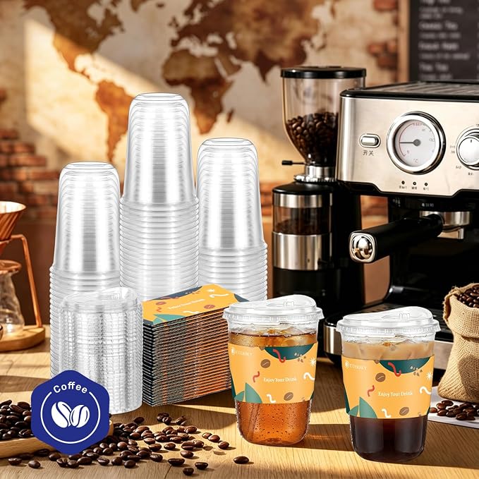 50 Pack 16 oz Clear Plastic Cups - Image 3