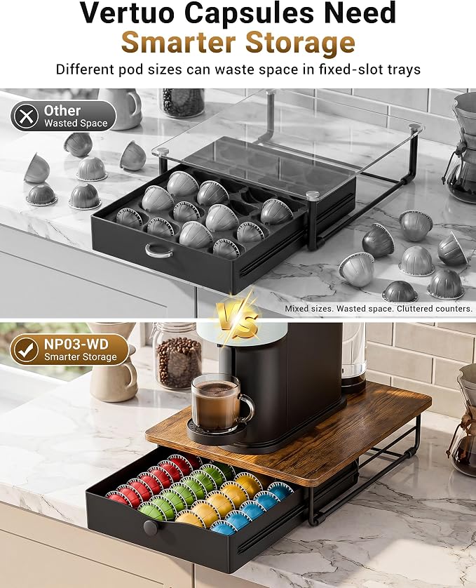 EVERIE Coffee Pod Holder Drawer, Compatible - Image 2