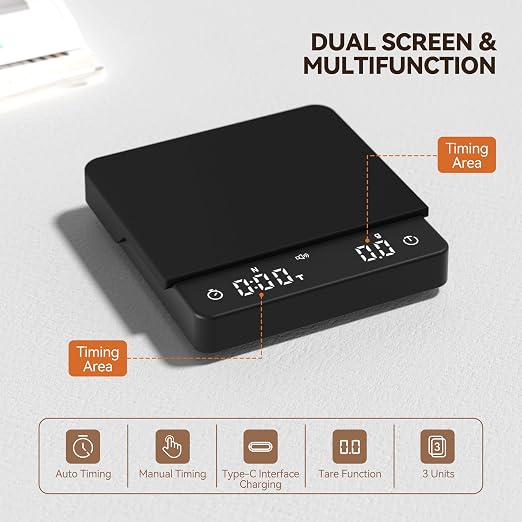 Rechargeable Coffee Scale with Auto Timing, Mini Espresso Scale with Timer - Image 6