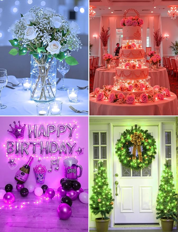 Brightown 12 Pack Multi Color Led Fairy Lights Battery Operated String Lights - Image 7