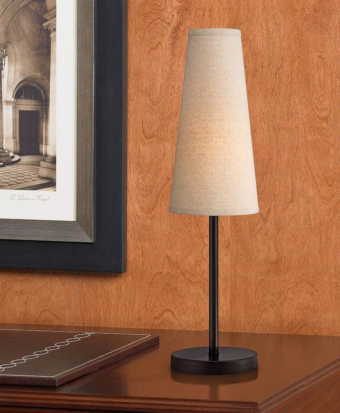 360 Lighting Snippet Modern Table Lamp 26" High Espresso Bronze Brown Metal Off - Image 2