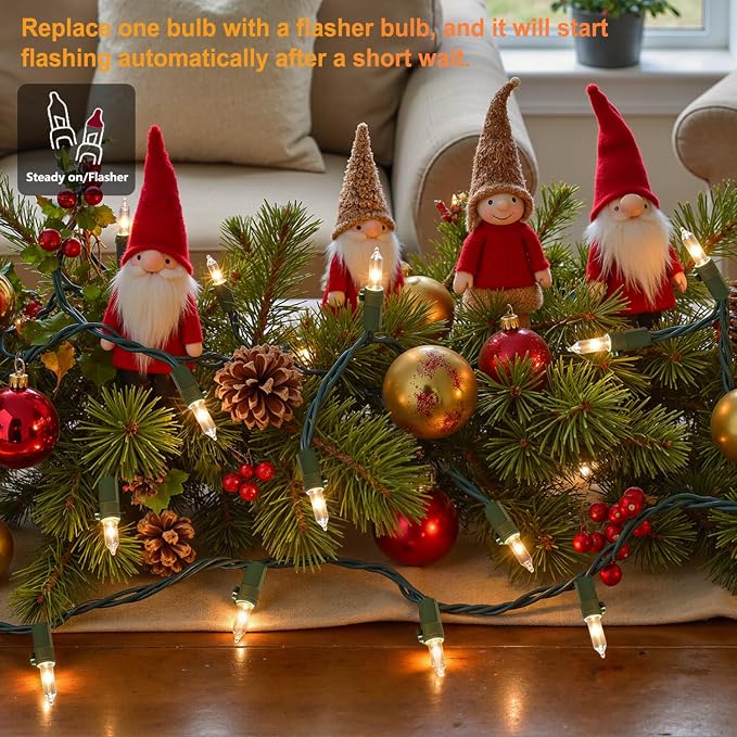 50-Count White Christmas Lights - Image 2