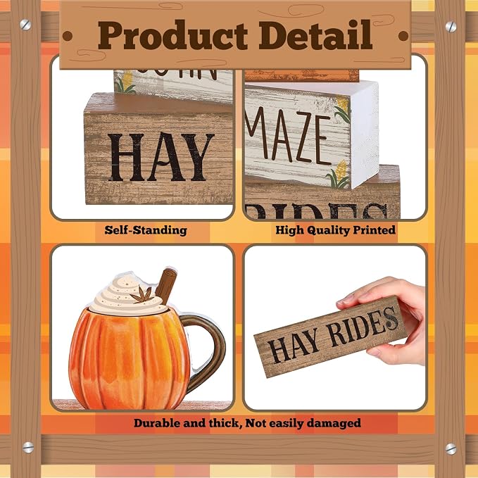 Lineshading 4 Pcs Fall Decorations - Image 5