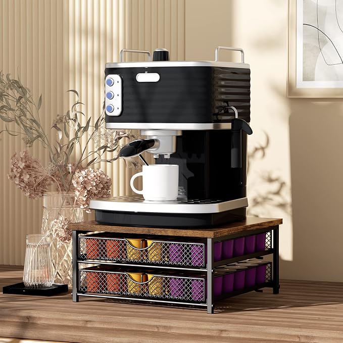 Coffee Pod Drawer K Cups Organizer 2-Tier Coffee Pod Storage Holder - Image 2