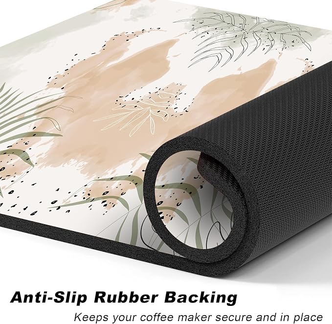 Coffee Mat, Coffee Bar Accessories Fit Under Coffee Maker Espresso Machine - Image 4