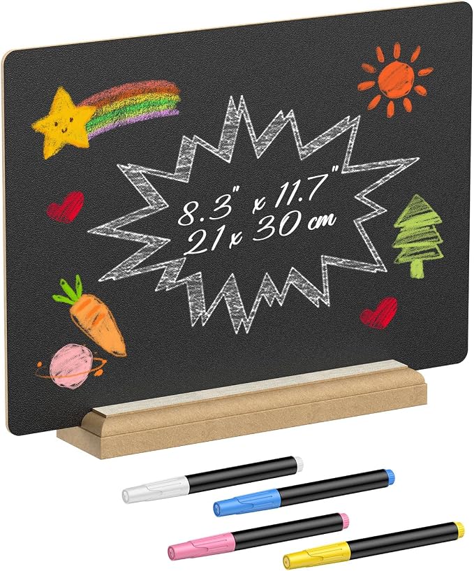 Uniclife A4 Tabletop Chalkboard Sign by UnicLife