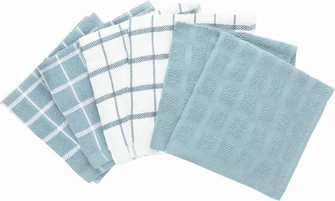 Ritz 100% Terry Cotton, Highly Absorbent Dish Cloth Set, 12” x 12” - Image 2