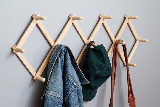 Fox Run Expanding Beechwood Coffee Mug Wall Rack - Image 3
