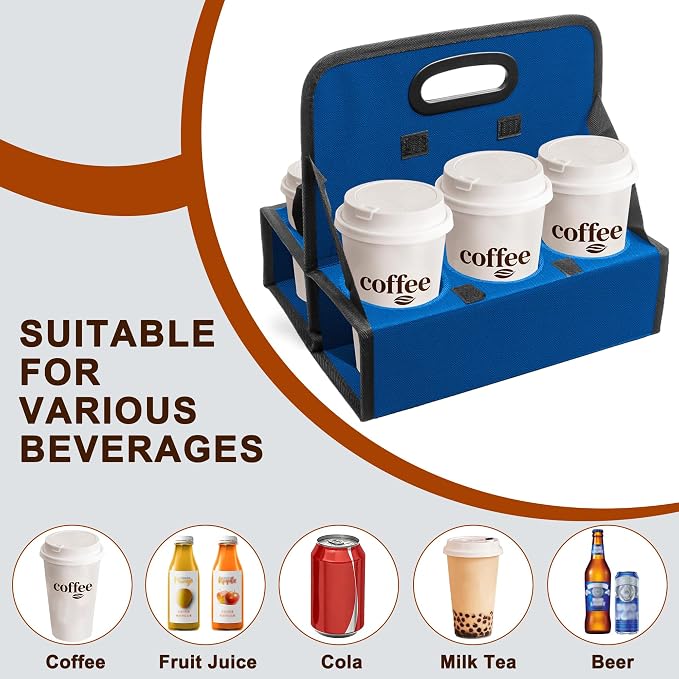 AKAYOK 6-Cup Reusable Foldable Drink Carrier - Image 3