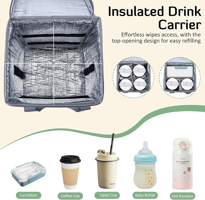INFANZIA Insulated 4 Cup Drink Carrier - Image 6
