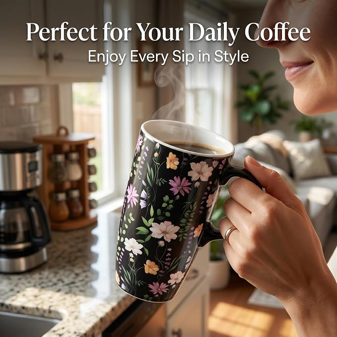 Topadorn Porcelain 17oz Ceramic Travel Mug - Image 2