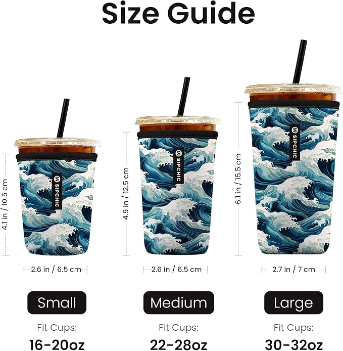 Iced Coffee Sleeve – Neoprene Reusable Cup Sleeves - Image 4