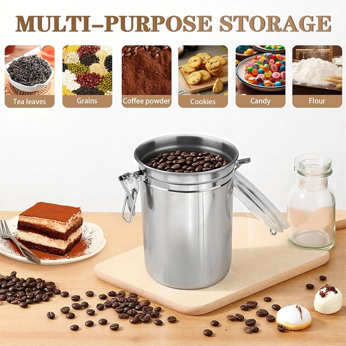 Stainless Steel Coffee Canisters - Image 5