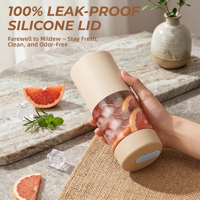 Zenbo 20 oz Glass Tumbler with Silicone Lid & Straws, Borosilicate Glass Cup - Image 4
