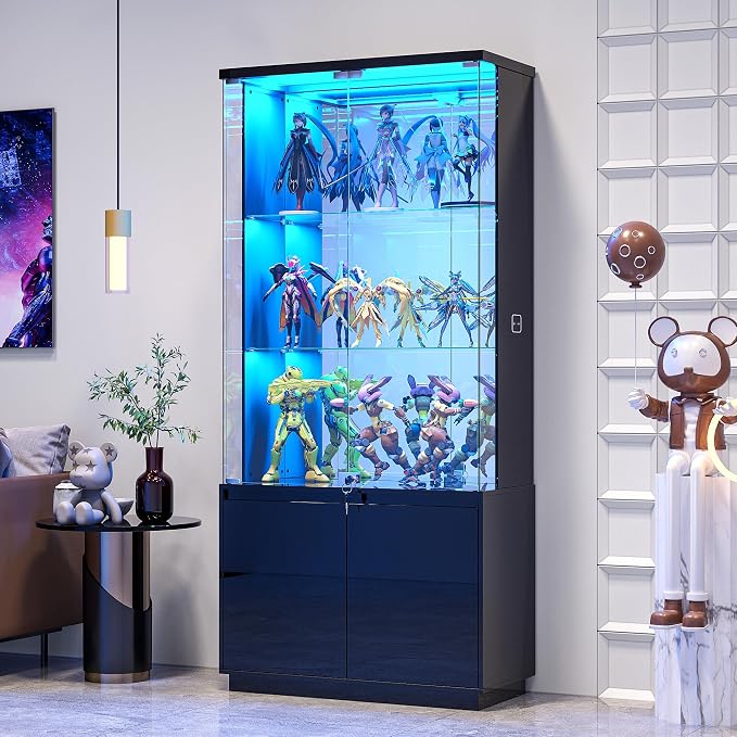 Gurexl 71" Tall Glass Display Cabinet - - Image 3