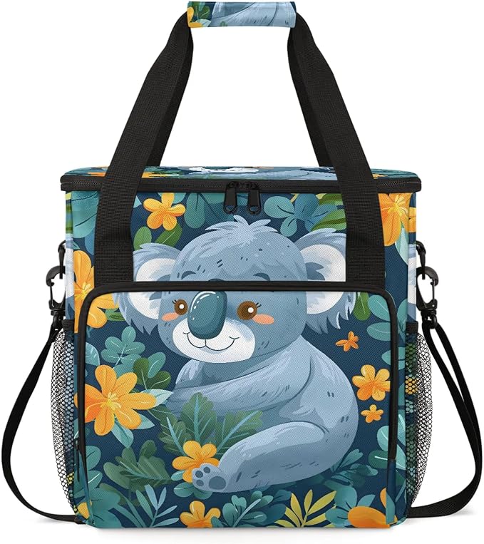 Cartoon Koala Coffee Maker Carring Bag, Large Insulated Storage Organizer Case by Home