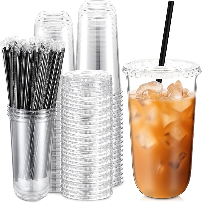 Ziliny 50 Set Clear Plastic Cups by Ziliny