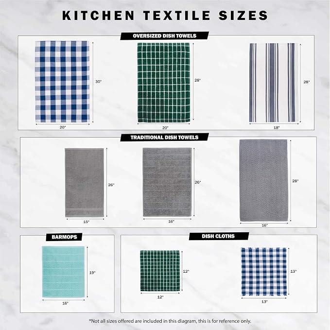 DII 5048 Barmop Dishtowels/Dishcloths, Dishtowel & Dishcloth S/8, 8 Piece - Image 7