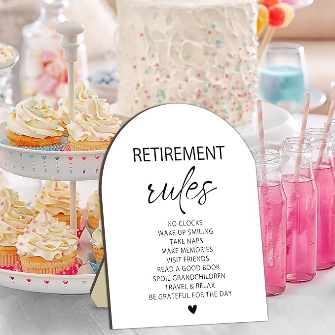 Retirement Rules Sign, Retiree Rules Station Sign, Recipe - Image 3