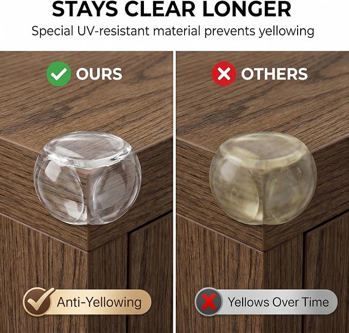 16 Pack Clear Baby Corner Protectors – Teardrop-Shaped & Spherical Furniture - Image 4