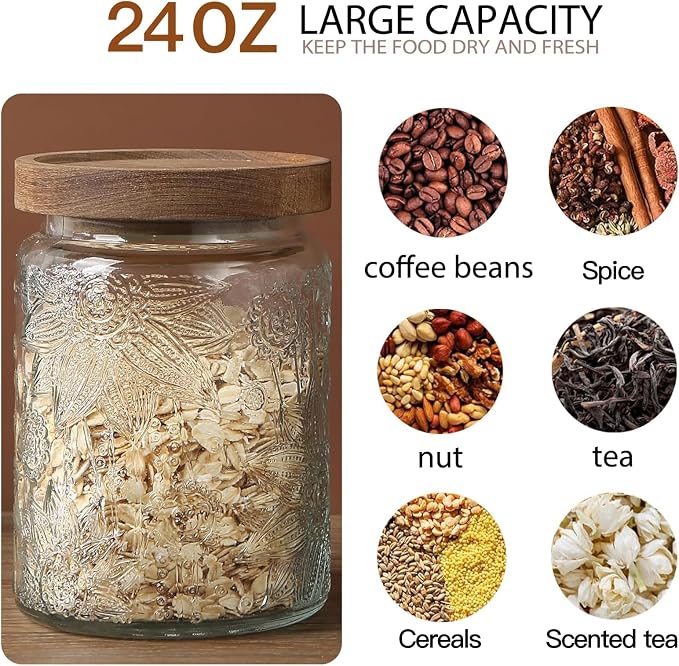 24 OZ Airtight Glass Storage Jar - Image 3