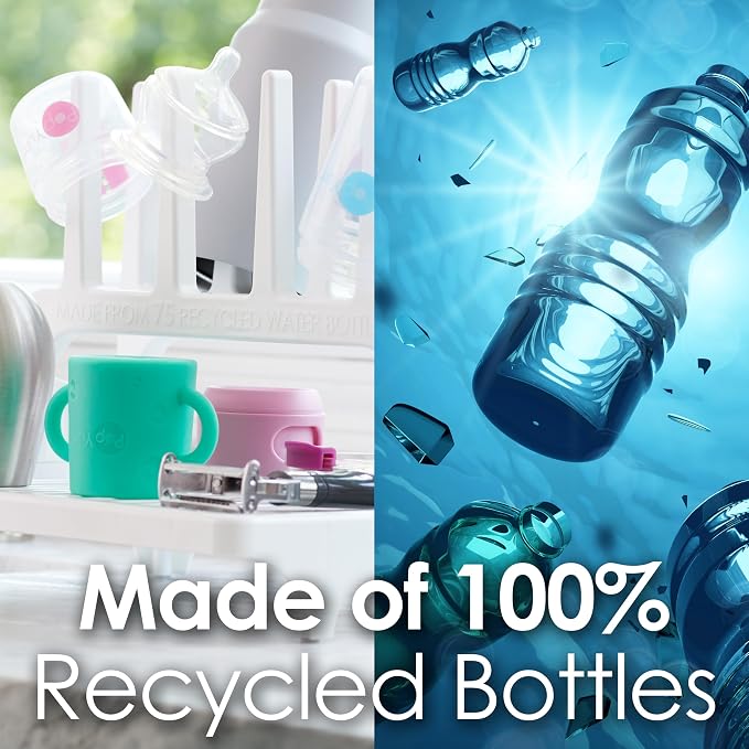 PopYum White Space Saving Drying Rack from 100% Recycled Bottles | Space Saving - Image 3