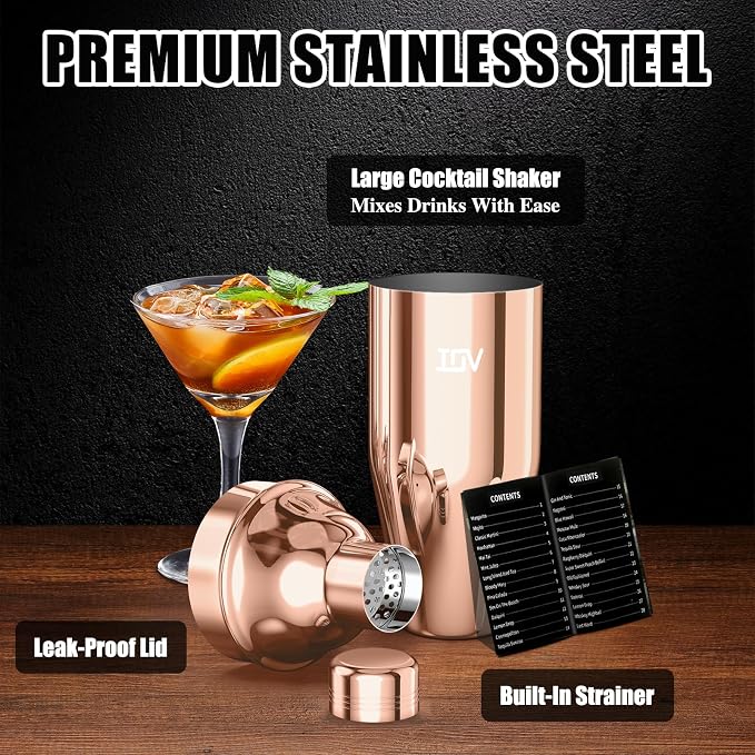 IOV Cocktail Shaker, 24 oz Martini Shaker, Drink Mixer - Image 4