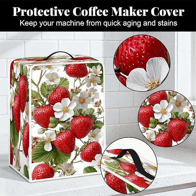 BVBOX Coffee Maker Cover, Durable Dustproof Lightweight Polyester Cotton Blend - Image 7