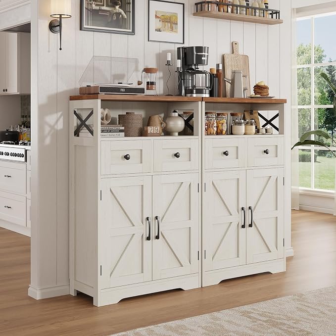 Befrases Set of 2 Farmhouse Storage Cabinet - Image 5