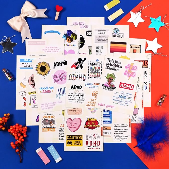 100Pcs Funny ADHD Stickers for Water Bottles, Laptops - Image 8