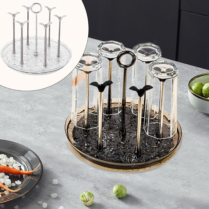 Cup Drying Rack Glass Cup Holder Rack Versatile Multifunctional Water Bottle - Image 5
