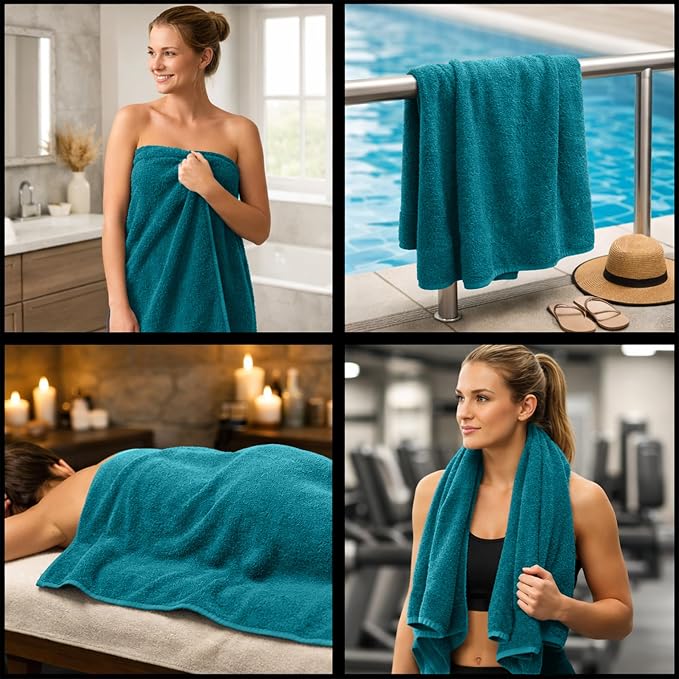 RIVERSIDE Pack of 8 Towels Set, 2 Large Bath, 2 Hand, 4 Face Washcloths - Image 5