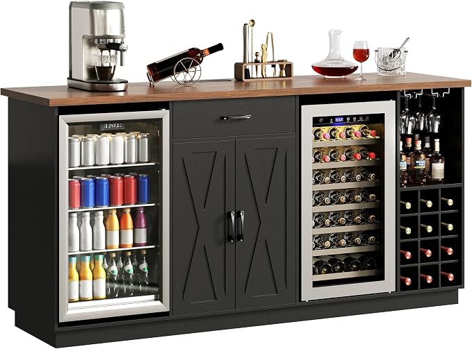 78.74" Large Coffee Bar Cabinet - Image 7
