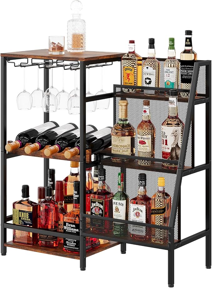 Versatile Liquor Stand for Home Bar, Wine Rack Freestanding Floor, Mini Bar - Image 7