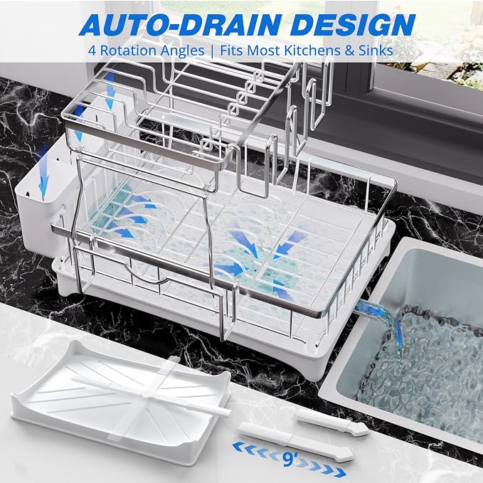 Godboat 2-Tier Dish Drying Rack - Image 4