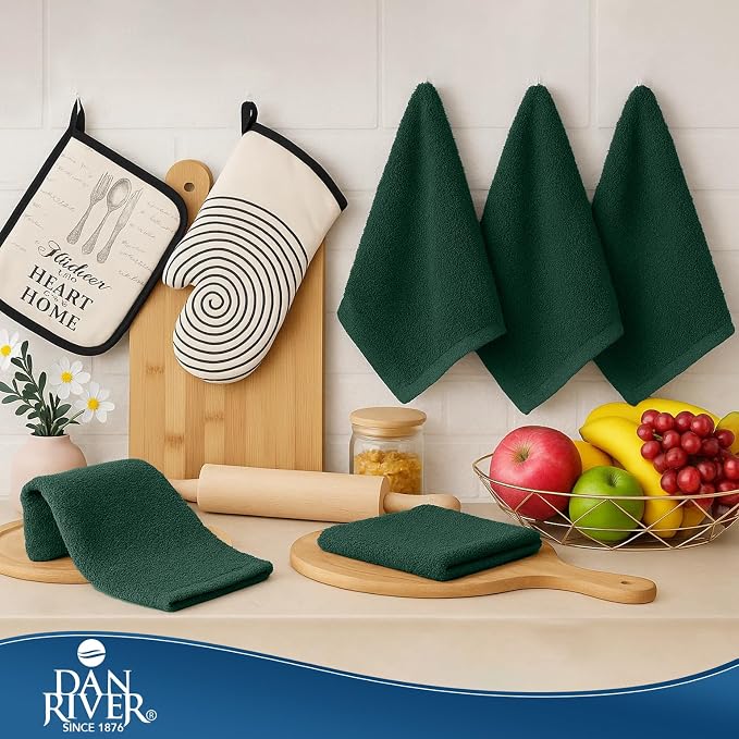 DAN RIVER Kitchen Bar Mops, 16 by 19 Inches, 100% Cotton Super Absorbent - Image 3