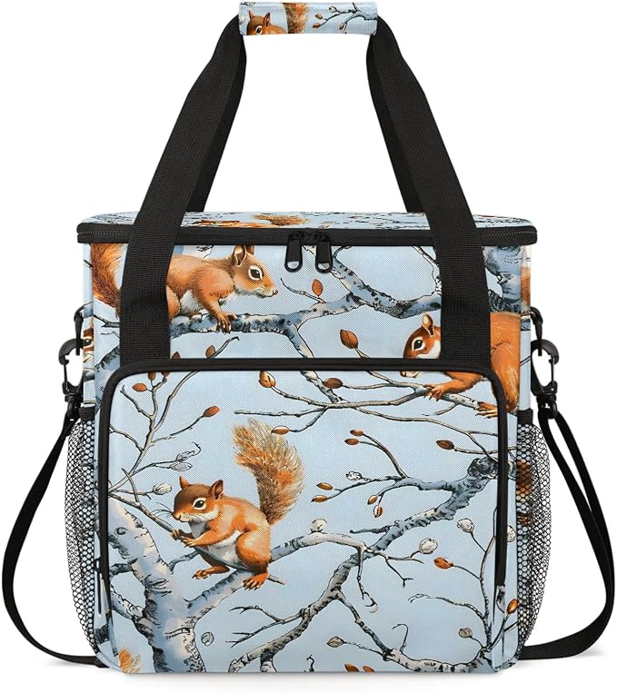 Cute Animal Squirrel Coffee Maker Carring Bag, Large Insulated Storage by Home