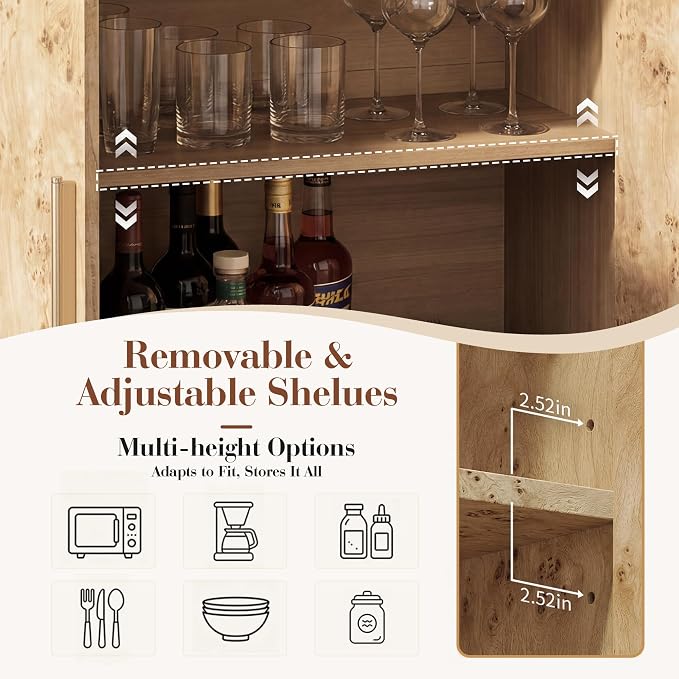 Curved Buffet Storage Cabinet - Image 8