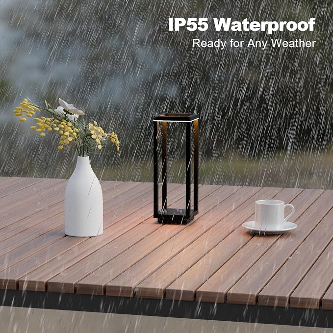 4 Pack Cordless Table Lamp Rechargeable, IP55 Waterproof, 60h Runtime Protable - Image 5