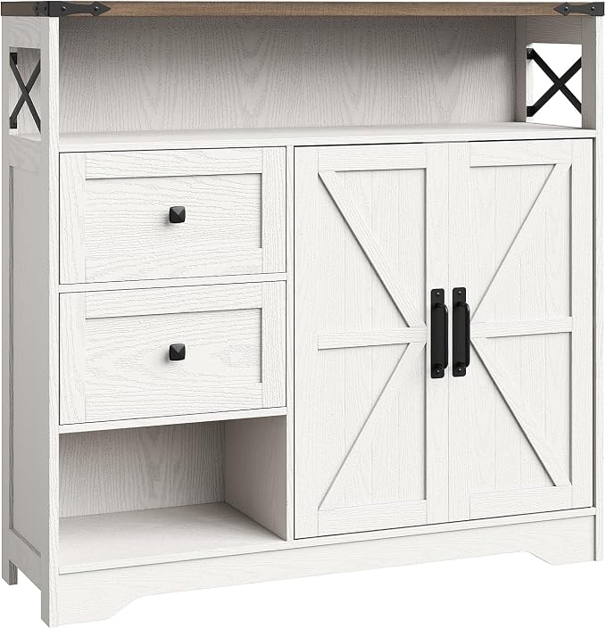 Vabches Farmhouse Buffet Sideboard Cabinet - Image 9