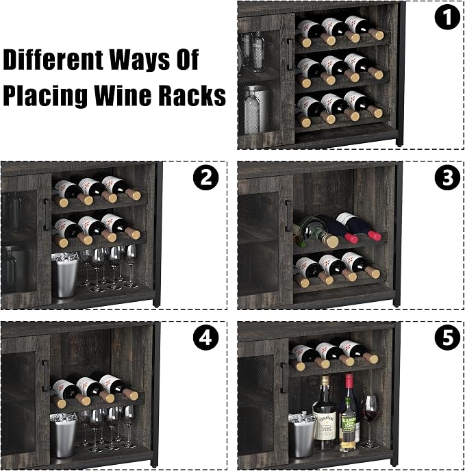 PeakPursuit 3-Tier Wine Bar Cabinet - Image 5