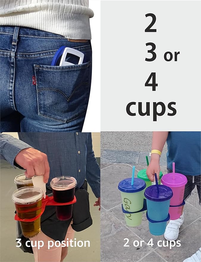 CarryAround Fold Away Cup Carrier/Caddy Take-Out Coffee Soft Drink Pint Beer - Image 4