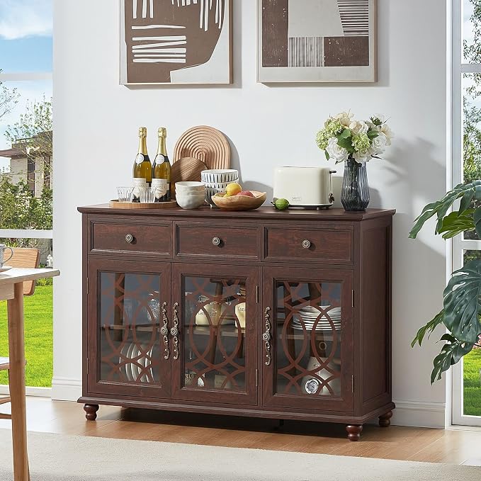 Joaxswe Farmhouse Sideboard Buffet Cabinet - Image 4