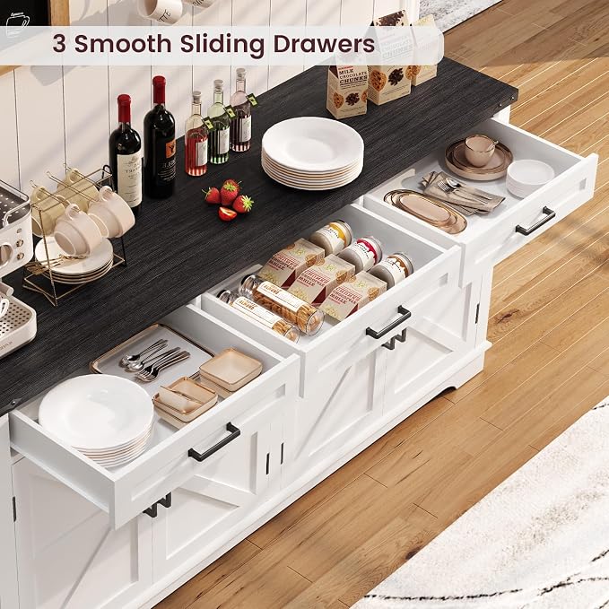 usikey Large Sideboard Buffet Cabinet - Image 6