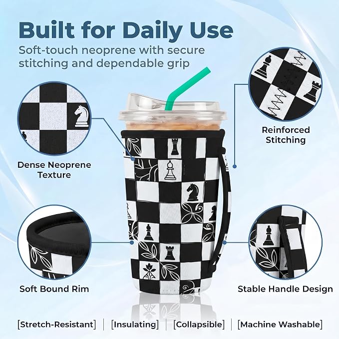 Artsocket 3 Pack Reusable Iced Coffee Sleeve - Image 4