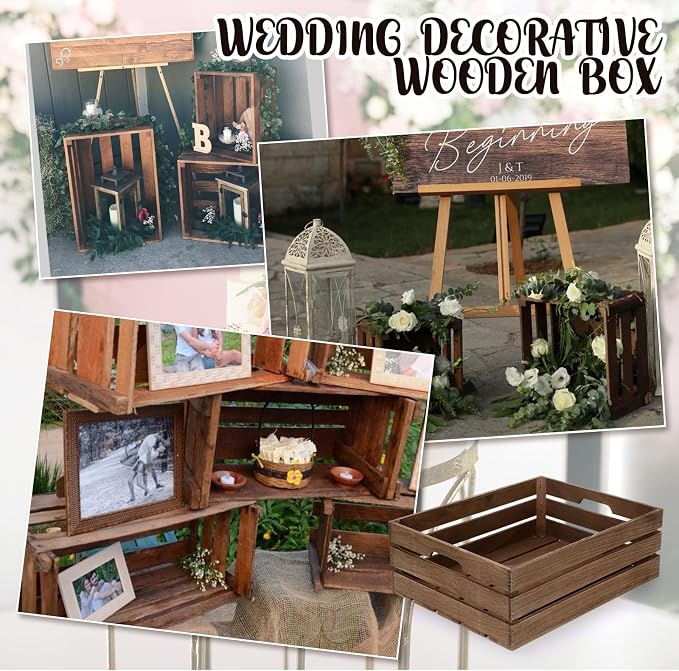 Soaoo 3 Pcs Decorative Nesting Wooden Crates - Image 6