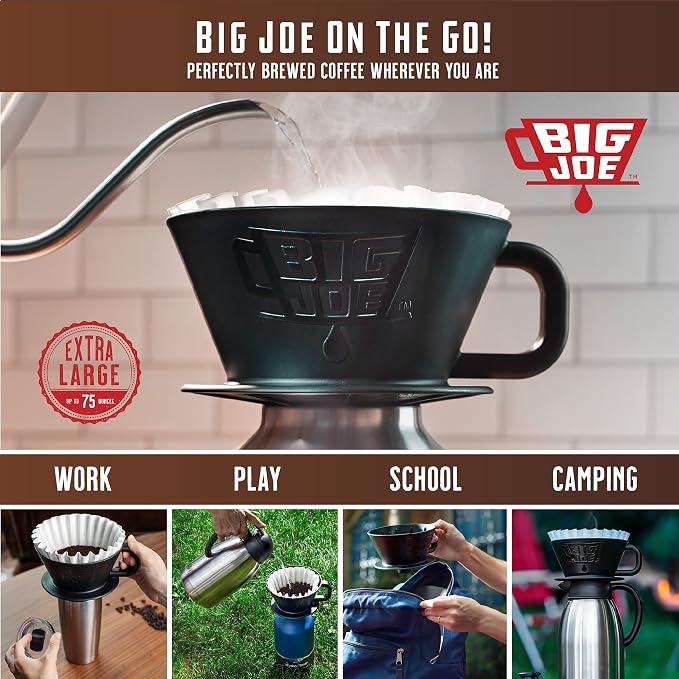 BIG JOE® Large Pour Over Coffee Dripper w/ 50 Filters - Image 5