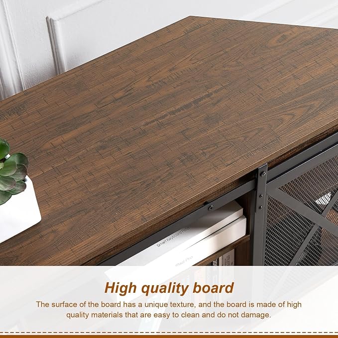 HOMISSUE Corner TV Stand for 55 Inch TV, Rustic Corner Entertainment Center - Image 7