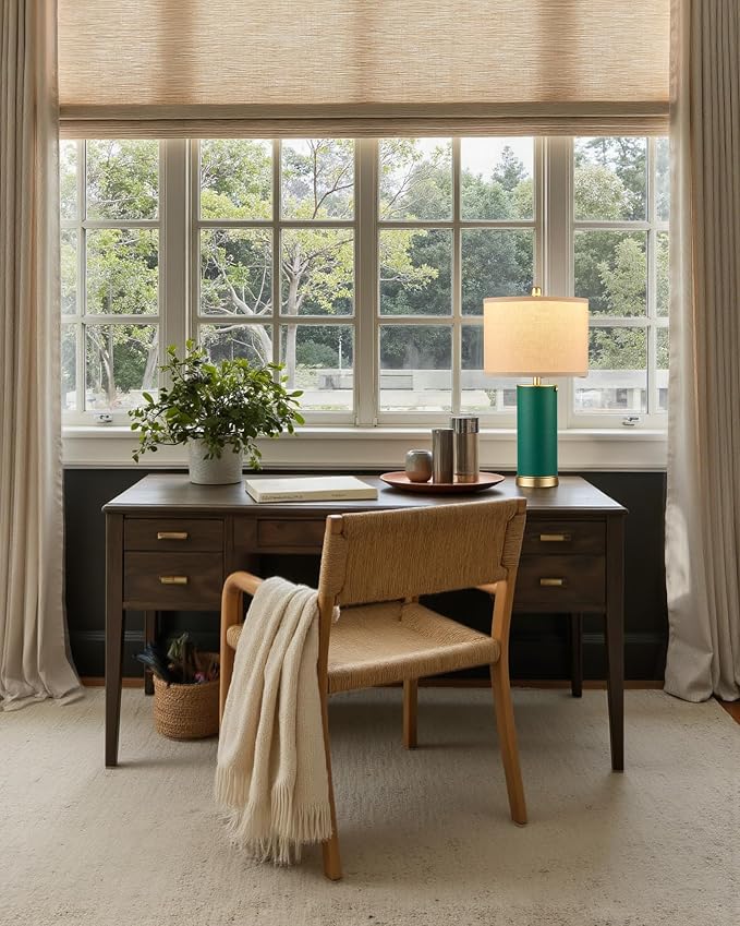 KDG 23.4" Green PU Leather Table Lamps - Image 9